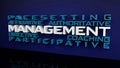 Management banner 3D Illustration. 3D Rendering