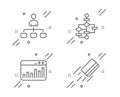 Management, Block diagram and Marketing statistics icons set. Credit card sign. Vector