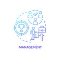 Management blue gradient concept icon Royalty Free Stock Photo