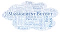 Management Buyout word cloud, made with text only.