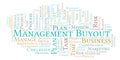 Management Buyout word cloud, made with text only.