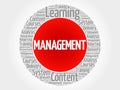 MANAGEMENT circle word cloud Royalty Free Stock Photo