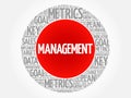 Management circle word cloud Royalty Free Stock Photo