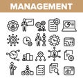 Management Collection Elements Icons Set Vector Royalty Free Stock Photo