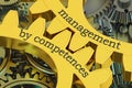 management by competences concept on the gearwheels, 3D rendering Royalty Free Stock Photo