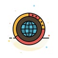 Management, Data, Global, Globe, Resources, Statistics, World Abstract Flat Color Icon Template