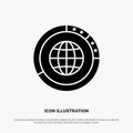 Management, Data, Global, Globe, Resources, Statistics, World solid Glyph Icon vector