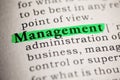 definition of the word management Royalty Free Stock Photo