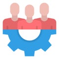 Management flat icon vector Illustration,  business icon Royalty Free Stock Photo