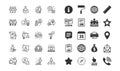 Management line icons. Set of Business audit, Startup strategy and Employees. Vector