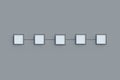 Management and marketing. Scheme made from empty buttons