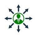 Management, opportunity, chance icon. Simple vector sketch