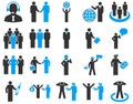 Management and people occupation icon set Royalty Free Stock Photo