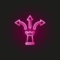 Management strategy neon style icon. Simple thin line, outline vector of business and management icons for ui and ux, website or Royalty Free Stock Photo