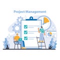 Management and support concept. Flat vector illustration.