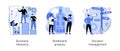 Management system abstract concept vector illustrations.