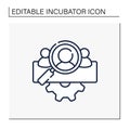 Management team identification line icon