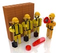 Management team of workers in the construction industry