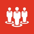 The management and teamwork icon. Team and group, teamwork, people, alliance, management symbol. UI. Web. Logo. Sign