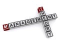 Management theory word cubes Royalty Free Stock Photo