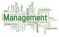 Management Word Cloud Royalty Free Stock Photo