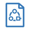 Management, workflow icon / blue color