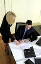 Manager and assistant Royalty Free Stock Photo