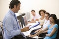 Manager briefing office staff Royalty Free Stock Photo