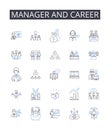 Manager and career line icons collection. Equality, Feminism, Masculinity, Stereotypes, Intersectionality, Sexuality