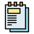 Manager clipboard icon vector flat