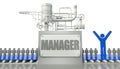 Manager concept with group of people
