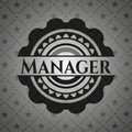 Manager dark emblem. Vector Illustration. Detailed