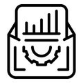 Manager files icon outline vector. Meeting office