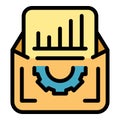 Manager files icon vector flat