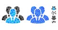 Manager Group Mosaic Icon of Round Dots