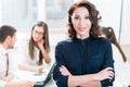 Manager with her team working in the office Royalty Free Stock Photo