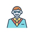 Color illustration icon for Manager, warden and administrator