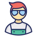 Manager Isolated Vector icon which can easily modify or edit Royalty Free Stock Photo