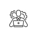 IT Manager line icon