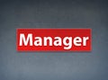 Manager Red Banner Abstract Background