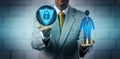 Manager Scanning Employee Data Via Antivirus App