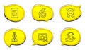 Comments, Hypoallergenic tested and Ranking star icons set. Manager sign. Vector