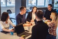 Manager talking to his staff at the office meeting Royalty Free Stock Photo