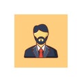 Manager vector flat colour icon Royalty Free Stock Photo