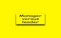 Manager versus leader Royalty Free Stock Photo