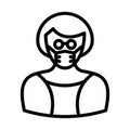 Manager Wearing mask Vector Icon which can easily modify or edit