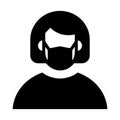 Manager Wearing mask Vector Icon which can easily modify or edit