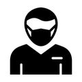 Manager Wearing mask Vector Icon which can easily modify or edit