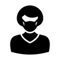 Manager Wearing mask Vector Icon which can easily modify or edit