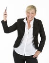 Manager woman holding a mobile phone Royalty Free Stock Photo